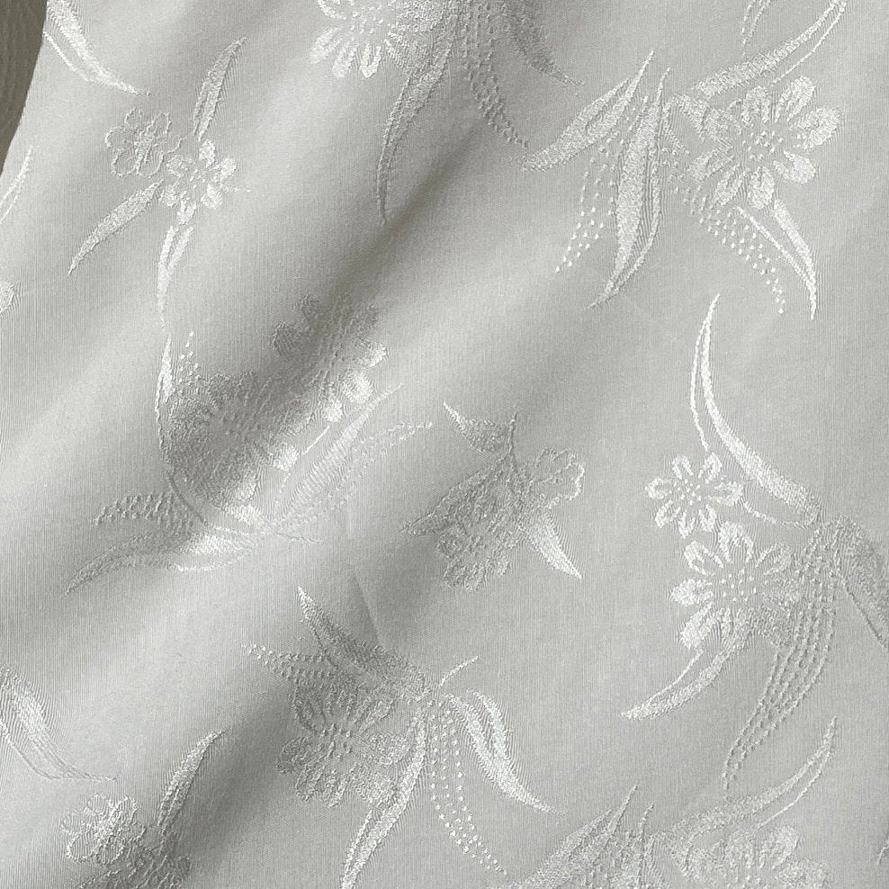 60 100% Tencel Lyocell Satin Floral Jacquard 6 OZ Woven Fabric By the Yard