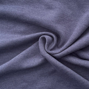 58" 100% Cotton Fleece Solid Dark Indigo Navy Blue for Apparel & Sweaters Heavy French Knit Fabric By the Yard | APC Fabrics