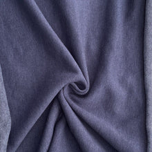 Load image into Gallery viewer, 58&quot; 100% Cotton Fleece Solid Dark Indigo Navy Blue for Apparel &amp; Sweaters Heavy French Knit Fabric By the Yard | APC Fabrics
