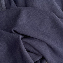 Load image into Gallery viewer, 58&quot; 100% Cotton Fleece Solid Dark Indigo Navy Blue for Apparel &amp; Sweaters Heavy French Knit Fabric By the Yard | APC Fabrics