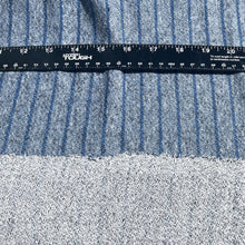 Load image into Gallery viewer, 100% Cotton Loop French Terry Heather Blue Striped Print 10 Oz Knit Fabric By the Yard | APC Fabrics
