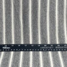 Load image into Gallery viewer, 58&quot; French Terry 100% Cotton 10 OZ Gray and White Striped Knit Fabric By the Yard | APC Fabrics