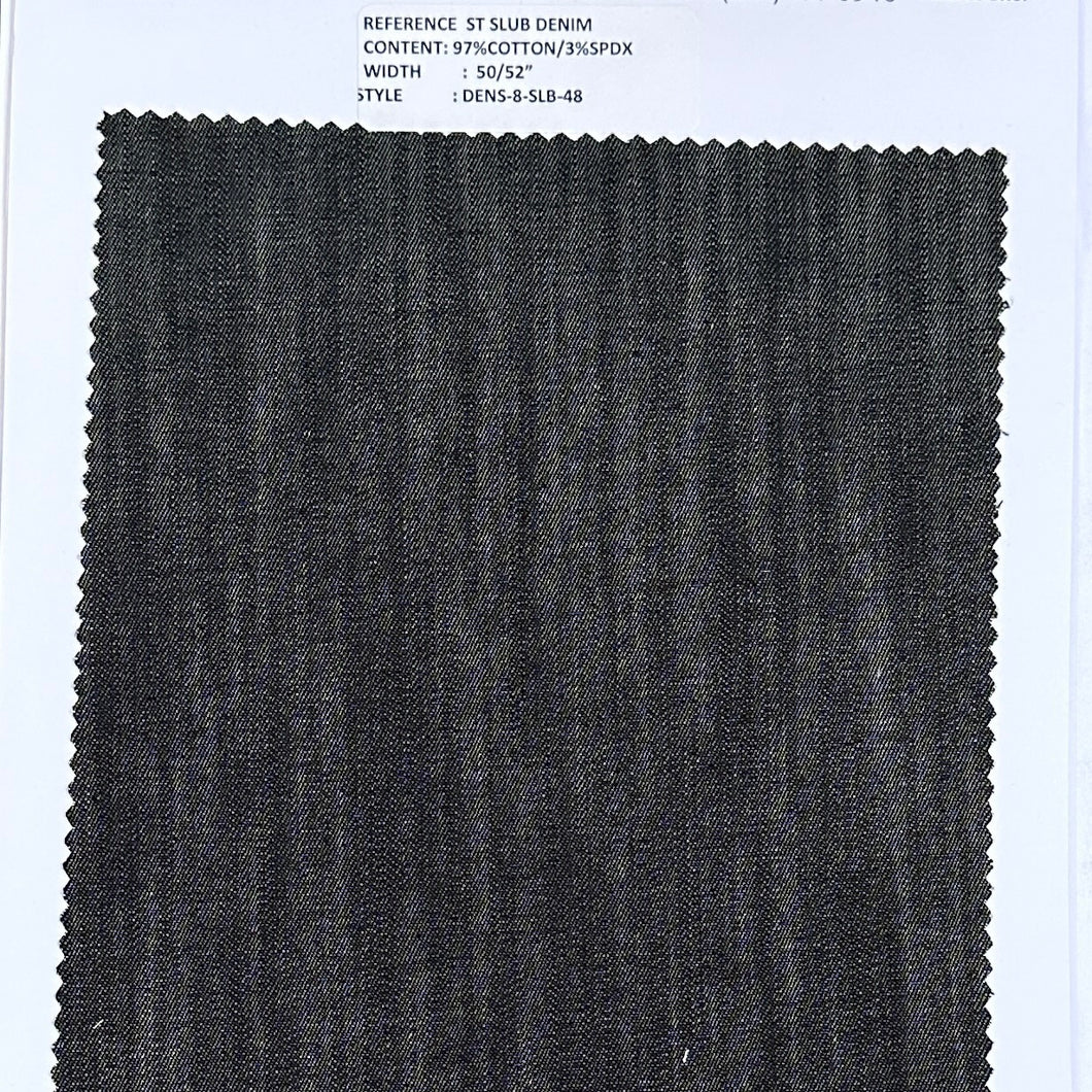 50” Denim Slub Cotton Spandex 8 OZ Woven Fabric for Wholesale Only