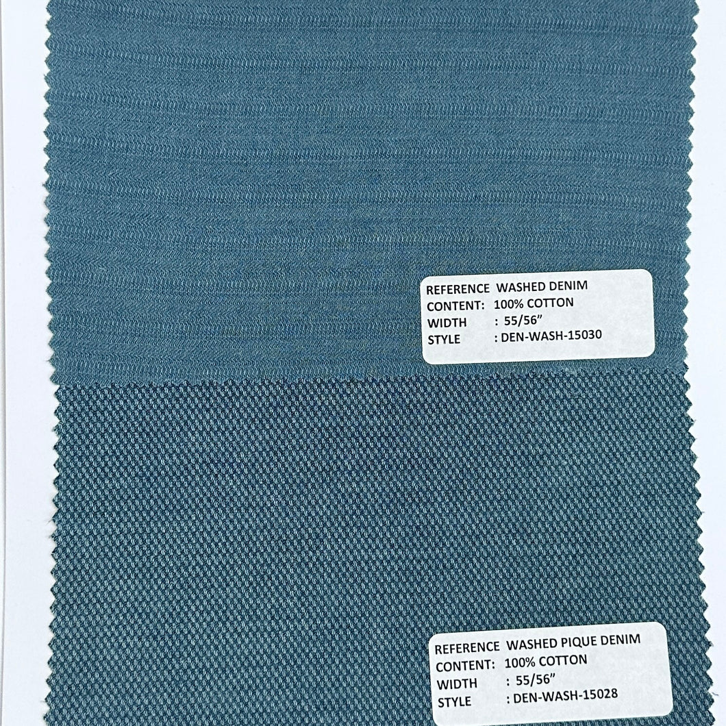58” 100% Cotton Washed Denim Woven Fabric for Wholesale Only