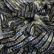 Load image into Gallery viewer, 56" Black Green &amp; Blue 100% Acrylic Sheer Thermal Knit Fabric By the Yard - APC Fabrics