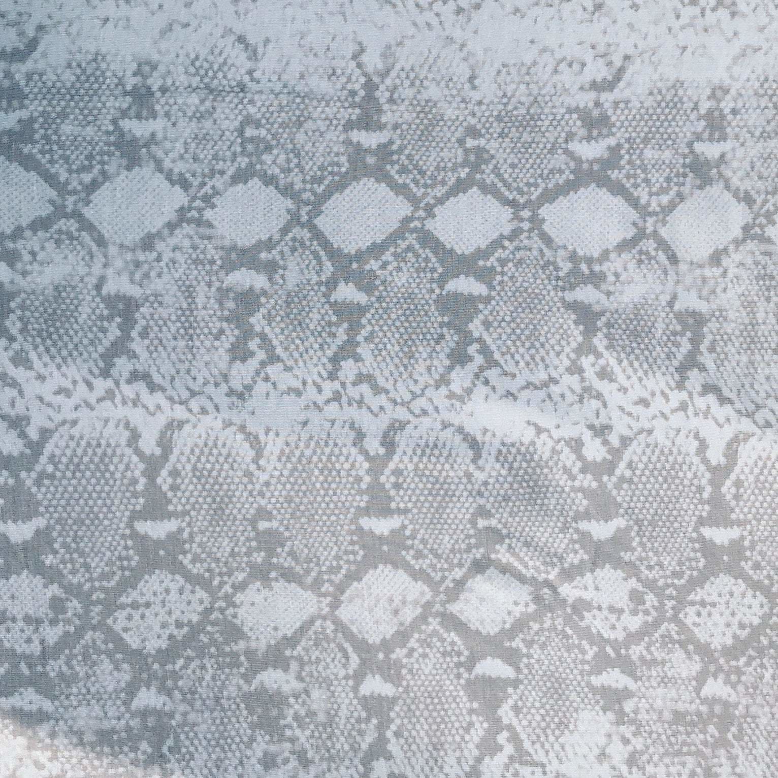 60 Snake Skin Print Rayon Spandex Stretch Ivory Cream Knit Fabric By the Yard - Fabric