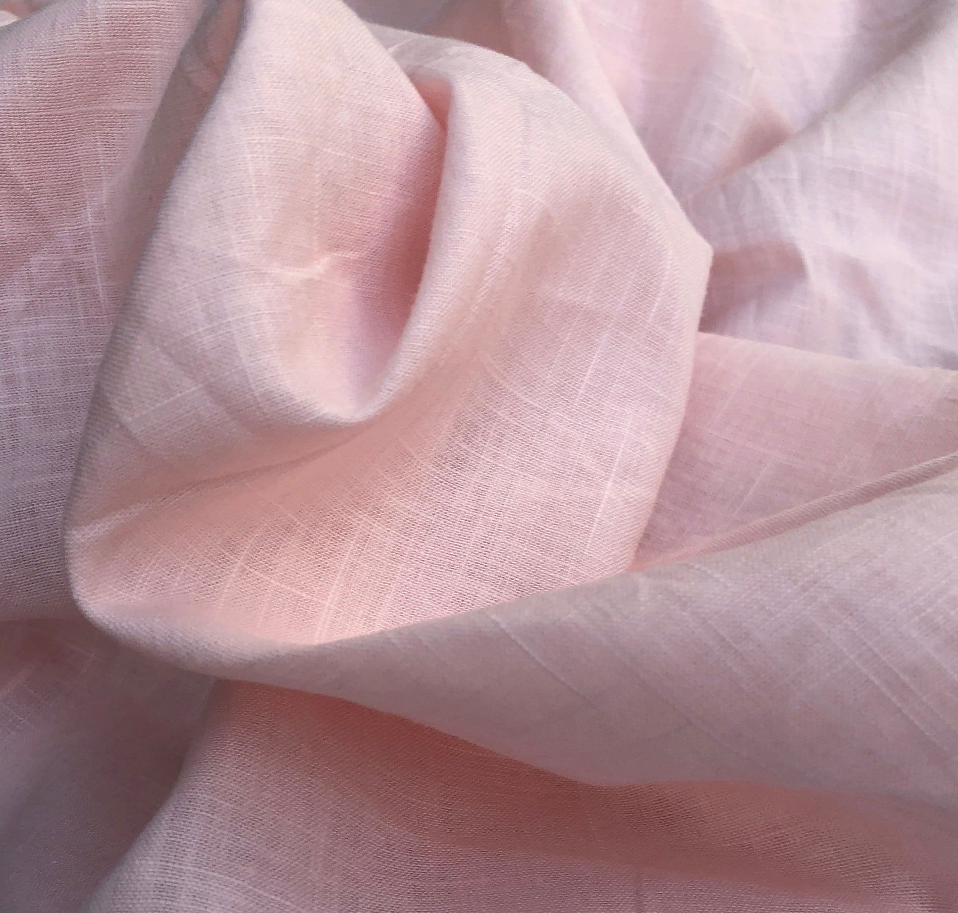 54 Pink 100% Linen Flax Light Lithuanian Woven Fabric By the Yard