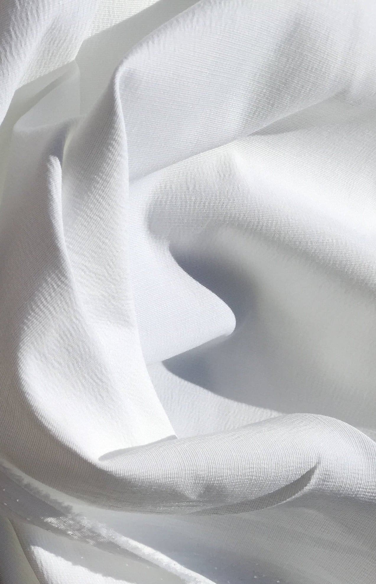 60" Solid White 100% Lyocell Tencel Bengaline Faille Light Woven Fabric By Yard - APC Fabrics