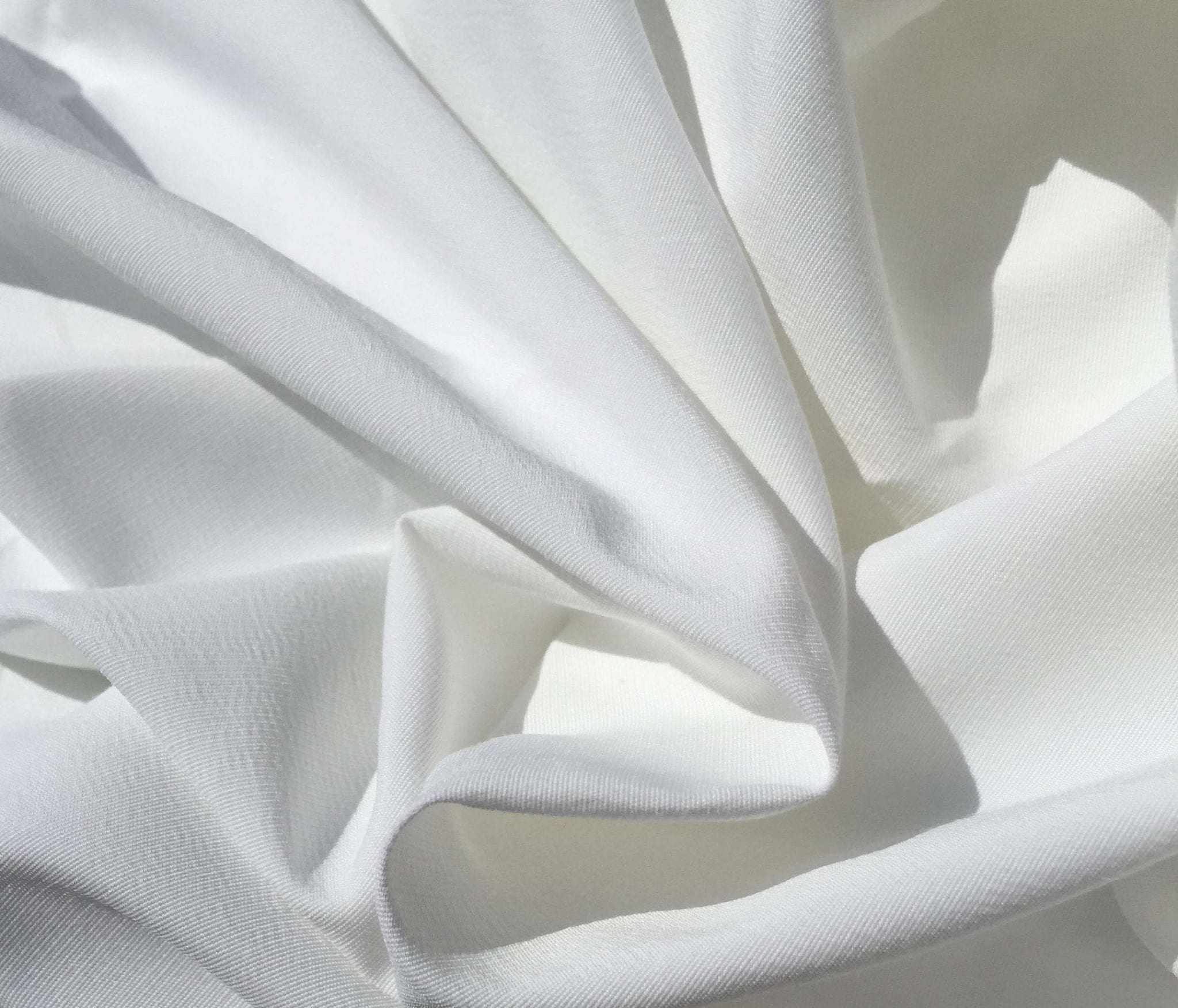 60" Solid White 100% Lyocell Tencel Bengaline Faille Light Woven Fabric By Yard - APC Fabrics