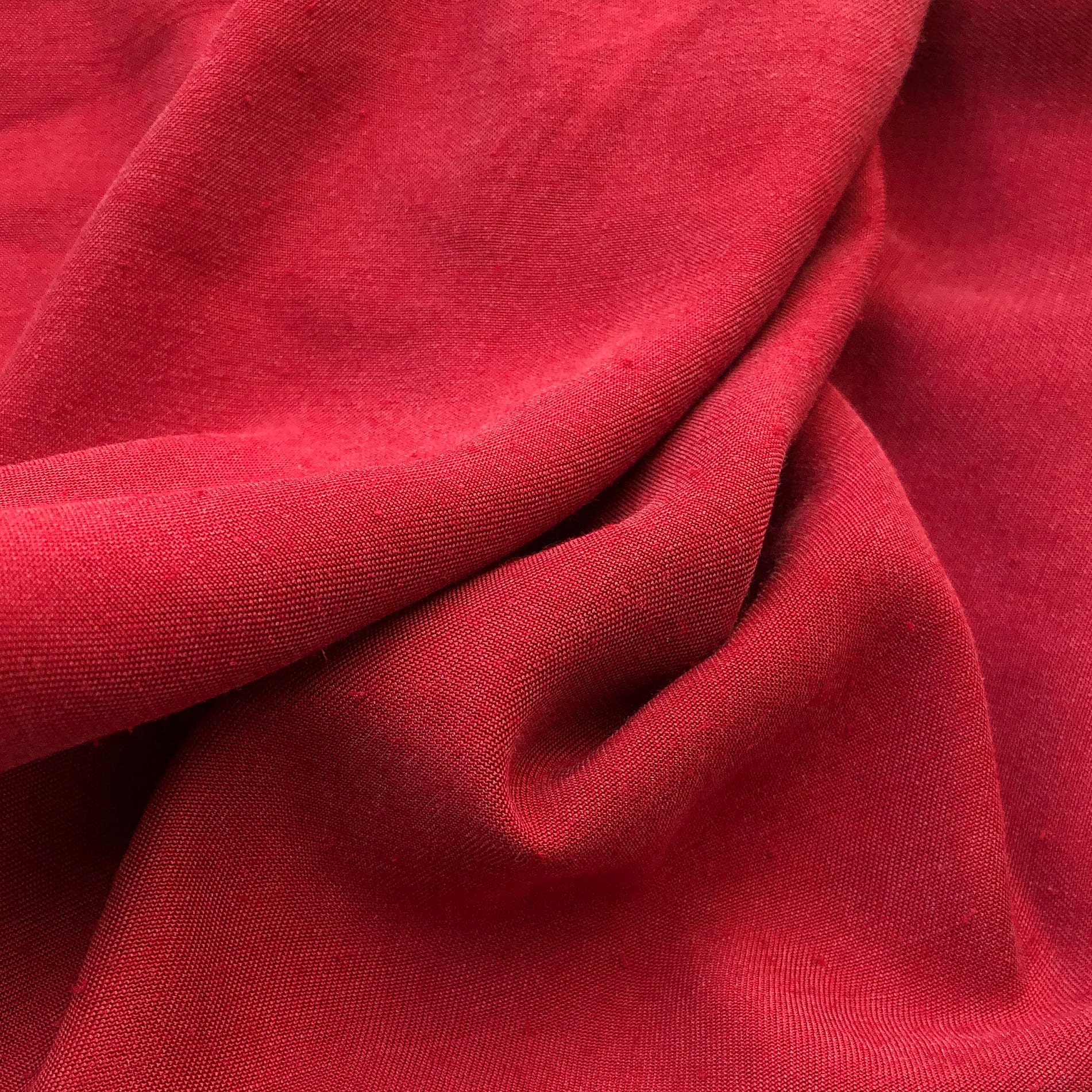 60" Tencel Lyocell Cotton Gabardine Twill Enzyme Washed Brick Red Apparel Woven Fabric By the Yard | APC Fabrics